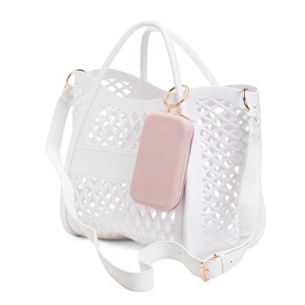 NEW Nanette Lepore White Silicone Tote